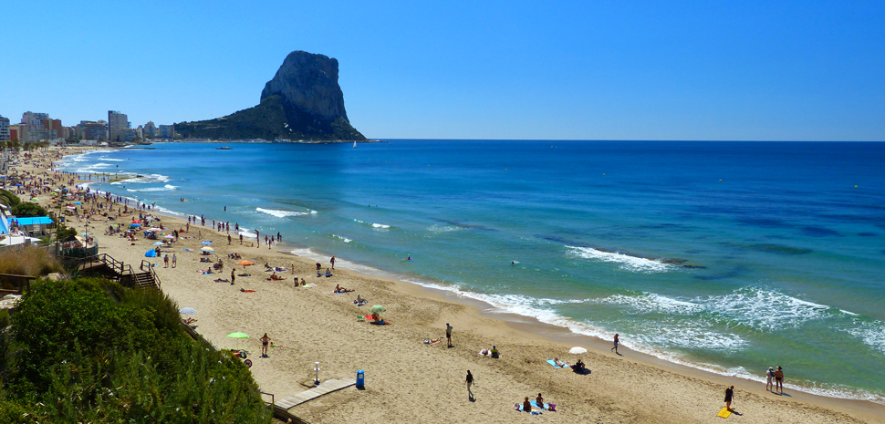 Abahana Villas - Vista del Peñón de Ifach desde la Plage  del Arenal-Bol en Calpe.